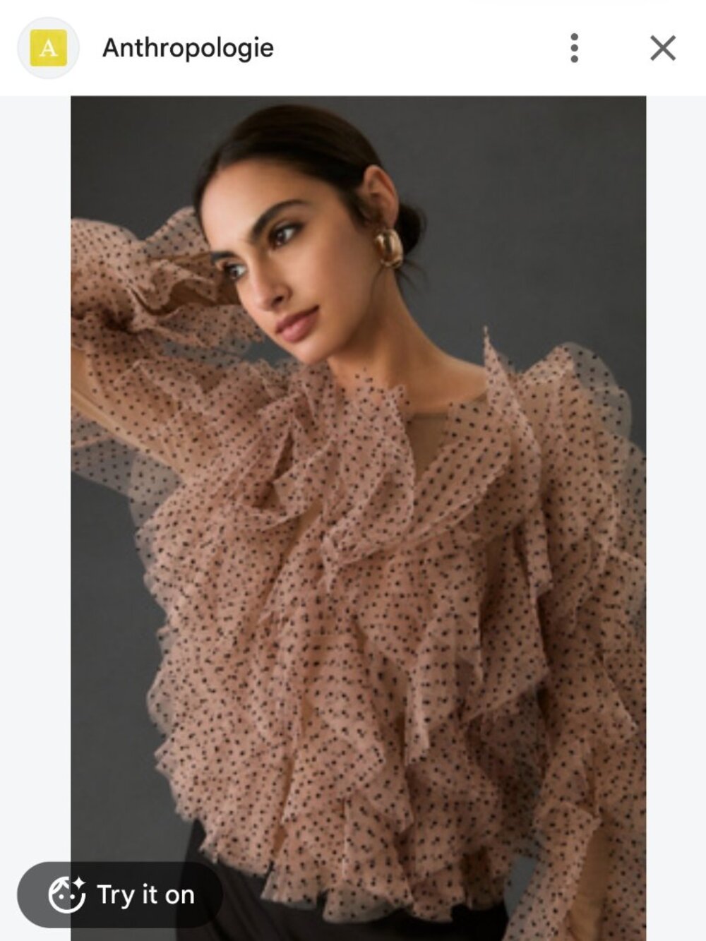 Dolan Left Coast Mesh Ruffle Top